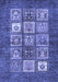 Abstract Blue Modern Rug, abs3710blu