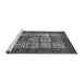 Sideview of Machine Washable Abstract Gray Modern Rug, wshabs3710gry