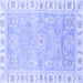 Square Oriental Blue Traditional Rug, abs3711blu