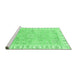 Sideview of Machine Washable Oriental Emerald Green Traditional Area Rugs, wshabs3711emgrn