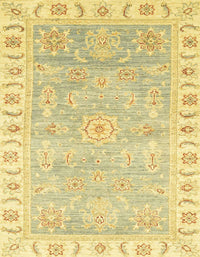 Machine Washable Abstract Mustard Yellow Rug, wshabs3711