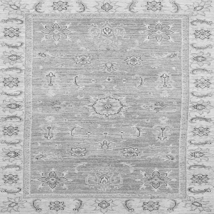 Square Machine Washable Oriental Gray Traditional Rug, wshabs3711gry