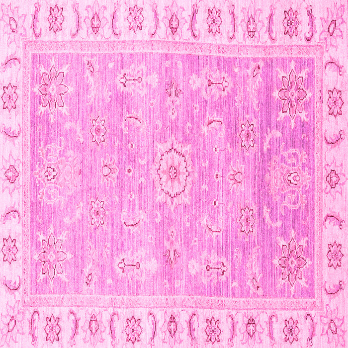 Square Oriental Pink Traditional Rug, abs3711pnk