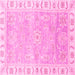 Square Oriental Pink Traditional Rug, abs3711pnk