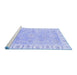 Sideview of Machine Washable Oriental Blue Traditional Rug, wshabs3711blu