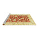 Sideview of Machine Washable Abstract Mustard Yellow Rug, wshabs3712