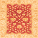 Square Oriental Orange Traditional Rug, abs3712org