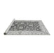 Sideview of Machine Washable Oriental Gray Traditional Rug, wshabs3712gry