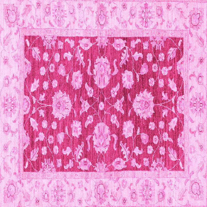 Square Oriental Pink Traditional Rug, abs3712pnk