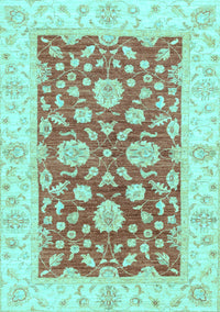 Oriental Light Blue Traditional Rug, abs3712lblu