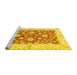 Sideview of Machine Washable Oriental Yellow Traditional Rug, wshabs3712yw