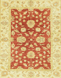 Machine Washable Abstract Mustard Yellow Rug, wshabs3712