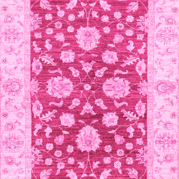 Machine Washable Oriental Pink Traditional Rug, wshabs3712pnk