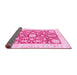 Sideview of Oriental Pink Traditional Rug, abs3713pnk