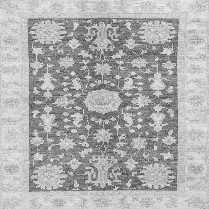 Square Oriental Gray Traditional Rug, abs3713gry