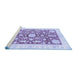 Sideview of Machine Washable Oriental Blue Traditional Rug, wshabs3713blu