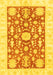 Machine Washable Oriental Yellow Traditional Rug, wshabs3713yw