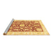 Sideview of Machine Washable Oriental Brown Traditional Rug, wshabs3713brn