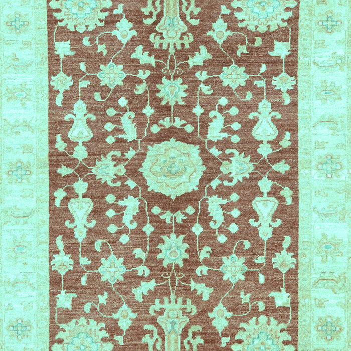 Machine Washable Oriental Light Blue Traditional Rug, wshabs3713lblu
