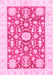 Machine Washable Oriental Pink Traditional Rug, wshabs3713pnk