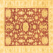 Square Oriental Brown Traditional Rug, abs3713brn