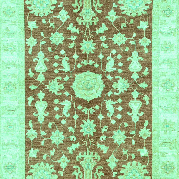 Machine Washable Oriental Turquoise Traditional Area Rugs, wshabs3713turq