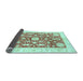 Sideview of Oriental Light Blue Traditional Rug, abs3713lblu