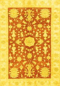 Oriental Yellow Traditional Rug, abs3713yw