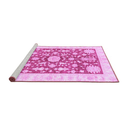 Sideview of Machine Washable Oriental Purple Traditional Area Rugs, wshabs3713pur