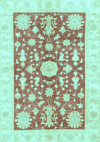 Oriental Light Blue Traditional Rug, abs3713lblu