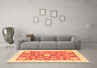 Machine Washable Oriental Orange Traditional Rug, wshabs3713org