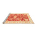 Sideview of Machine Washable Oriental Orange Traditional Area Rugs, wshabs3713org