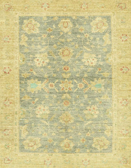 Abstract Mustard Yellow Oriental Rug, abs3714