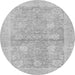 Round Oriental Gray Traditional Rug, abs3714gry