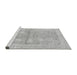 Sideview of Machine Washable Oriental Gray Traditional Rug, wshabs3714gry