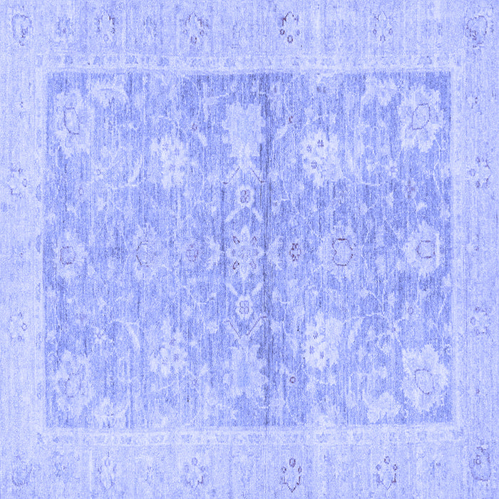 Square Oriental Blue Traditional Rug, abs3714blu