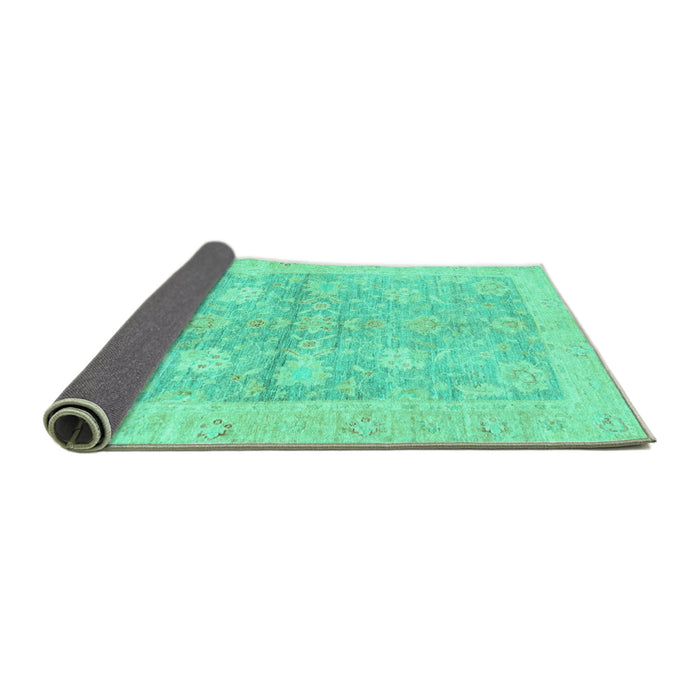 Sideview of Oriental Turquoise Traditional Rug, abs3714turq