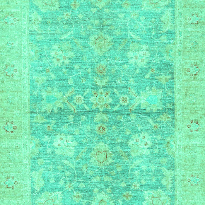 Machine Washable Oriental Turquoise Traditional Area Rugs, wshabs3714turq