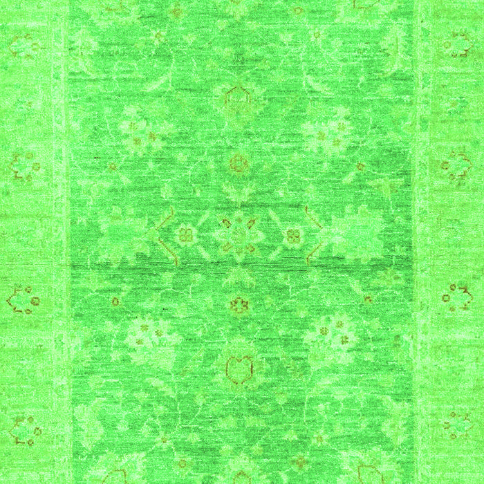 Machine Washable Oriental Green Traditional Area Rugs, wshabs3714grn
