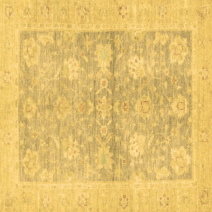 Square Machine Washable Oriental Brown Traditional Rug, wshabs3714brn