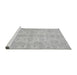 Sideview of Machine Washable Oriental Gray Traditional Rug, wshabs3715gry