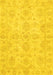 Machine Washable Oriental Yellow Traditional Rug, wshabs3715yw