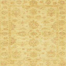 Square Abstract Bold Yellow Oriental Rug, abs3715