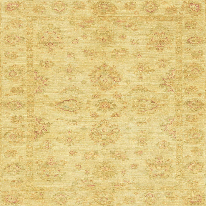 Square Abstract Bold Yellow Oriental Rug, abs3715