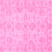 Square Oriental Pink Traditional Rug, abs3715pnk