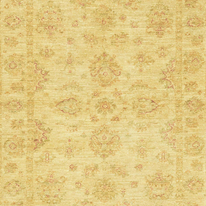 Machine Washable Abstract Yellow Rug, wshabs3715