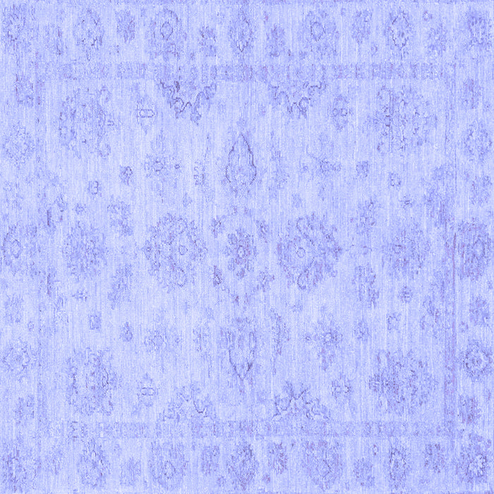 Square Machine Washable Oriental Blue Traditional Rug, wshabs3715blu