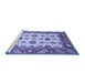 Sideview of Machine Washable Abstract Blue Modern Rug, wshabs3716blu