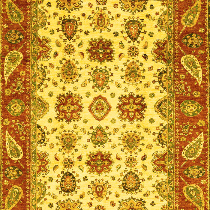 Machine Washable Abstract Yellow Modern Rug, wshabs3716yw