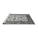 Sideview of Machine Washable Abstract Gray Modern Rug, wshabs3716gry